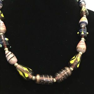 Czech glass bead necklace